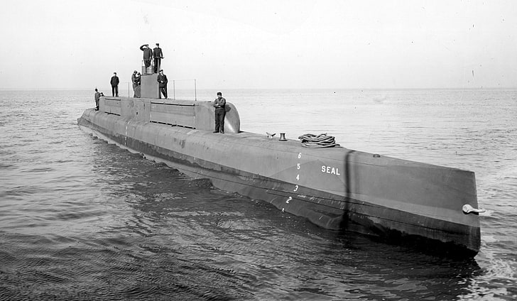 серая подводная лодка, война, фото, черно-белая, подводная лодка, ВОВ, HD обои