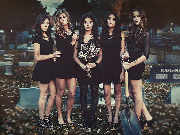 Pretty Little Liars, four beautiful girls, Pretty, Little, Liars, Four, Beautiful, Girls, HD wallpaper