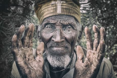 Эфиопия, старики, мужчины, лицо, люди, HD обои HD wallpaper