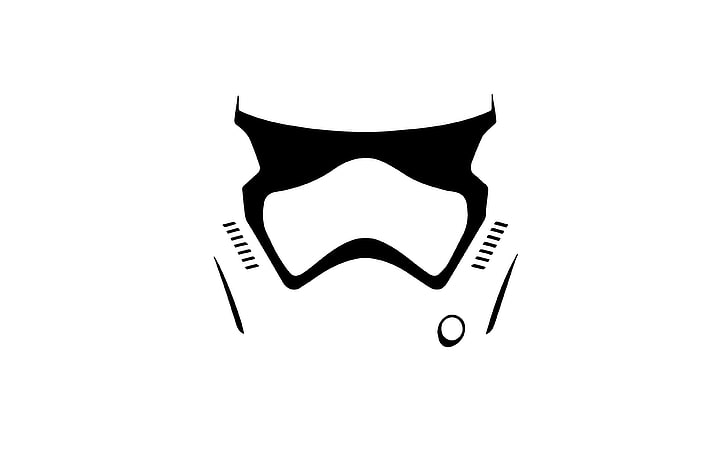 Star Wars Stormtrooper graphic wallpaper, Star Wars: The Force Awakens, Star Wars, stormtrooper, minimalism, helmet, portrait display, HD wallpaper