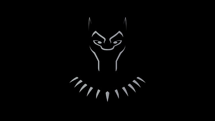 Black Panther Flat Digital Art, HD tapet
