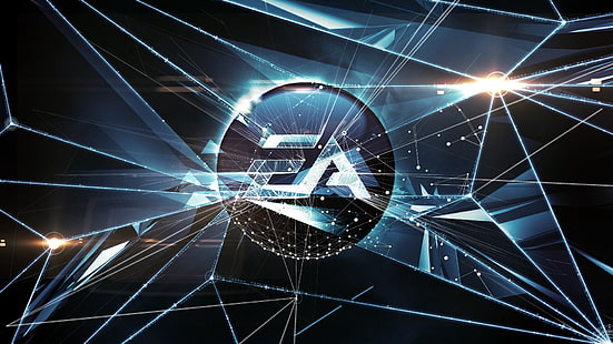 EA Spor logosu, elektronik sanatlar, sanat, anonim şirket, logo, video oyunları, HD masaüstü duvar kağıdı HD wallpaper