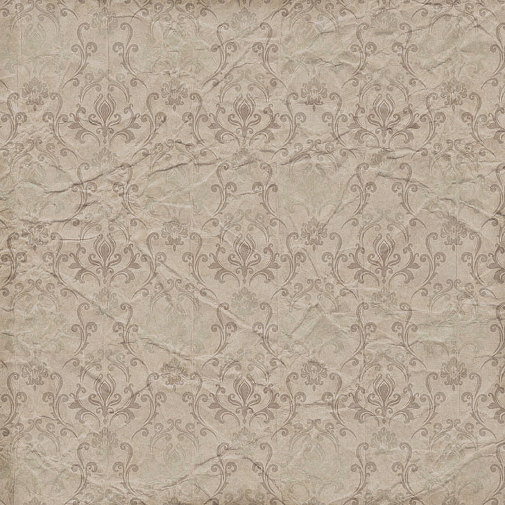 gray and brown floral cloth, background, pattern, wallpaper, ornament, vintage, texture, paper, HD wallpaper