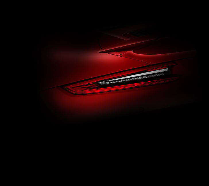 Tail lights, Huawei Mate RS, Porsche Design, Black, Red, Stock, HD, HD wallpaper