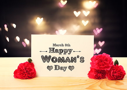 4K, March 8, Womens Day, HD wallpaper HD wallpaper