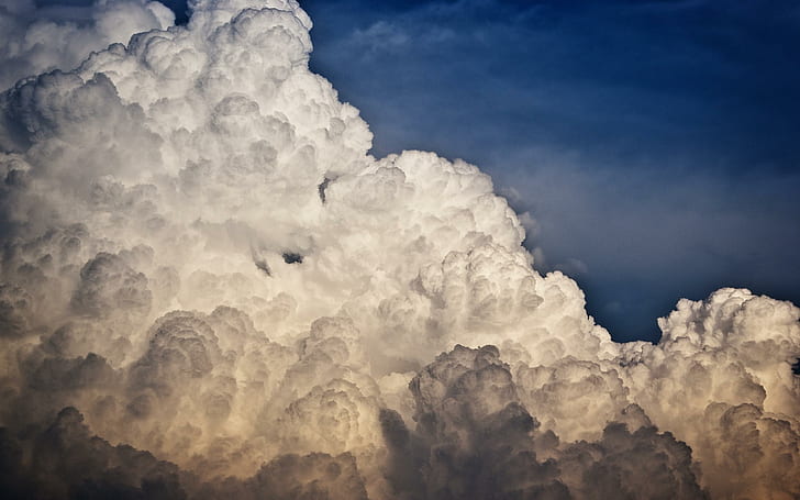 Густые облака, природа, шторм, облака, 3d и абстрактные, HD обои