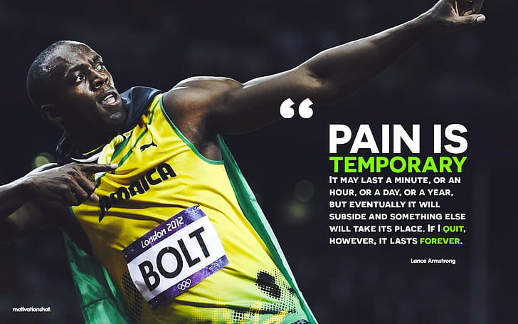 running, quote, sport, motivational, Usain Bolt, HD wallpaper