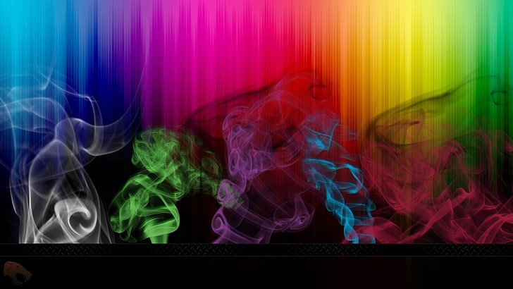 coloré, abstrait, lignes, fumée, Fond d'écran HD
