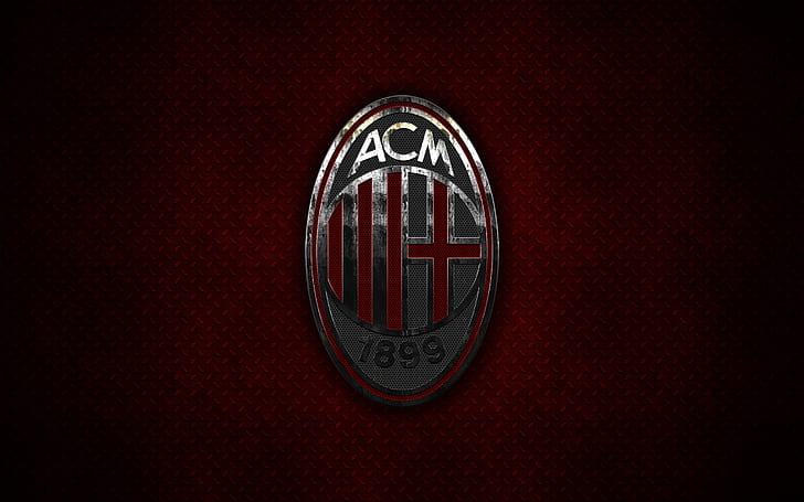 Fotboll, A.C. Milan, emblem, logotyp, HD tapet