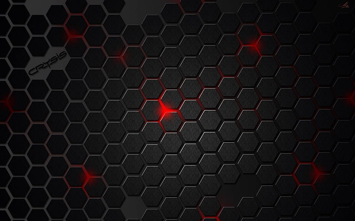 Crysis schwarze Tapete, Oberfläche, Licht, Form, Form, HD-Hintergrundbild
