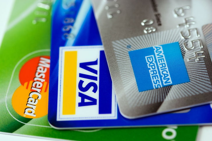 クレジットカード、Visa、Mastercard、American Express、お金、金融、カード、 HDデスクトップの壁紙
