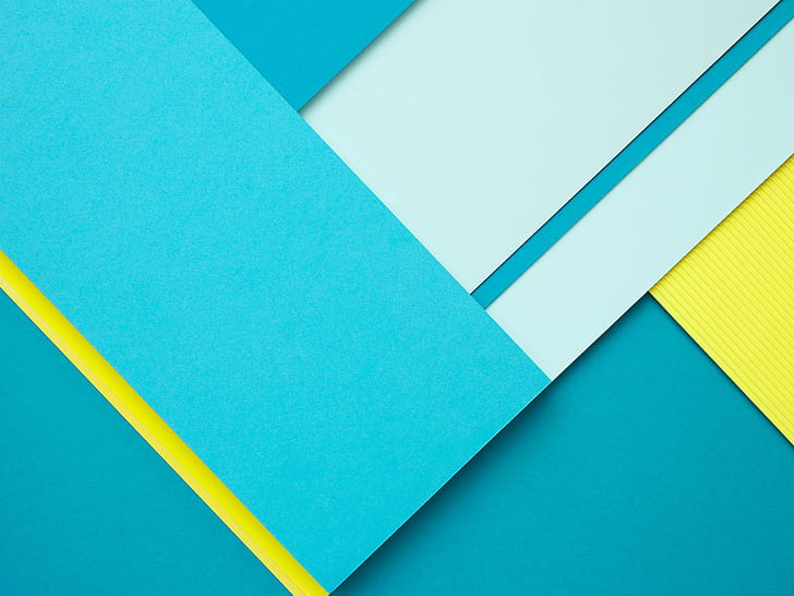 Blue, Design, Line, Yellow, Lollipop, Material, Android 5.0, Rectangle, HD wallpaper