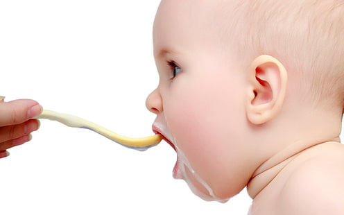 かわいい赤ちゃんを食べる、かわいい、赤ちゃん、食べる、 HDデスクトップの壁紙 HD wallpaper