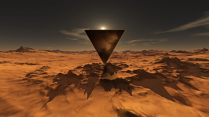 الصحراء ، المثلث، خلفية HD