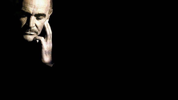 Sean Connery, men's black shirt, male celebrities, 1920x1080, sean connery, HD wallpaper
