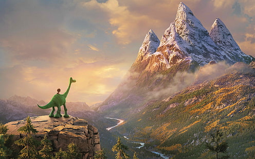 El buen dinosaurio, bueno, dinosaurio, Fondo de pantalla HD HD wallpaper