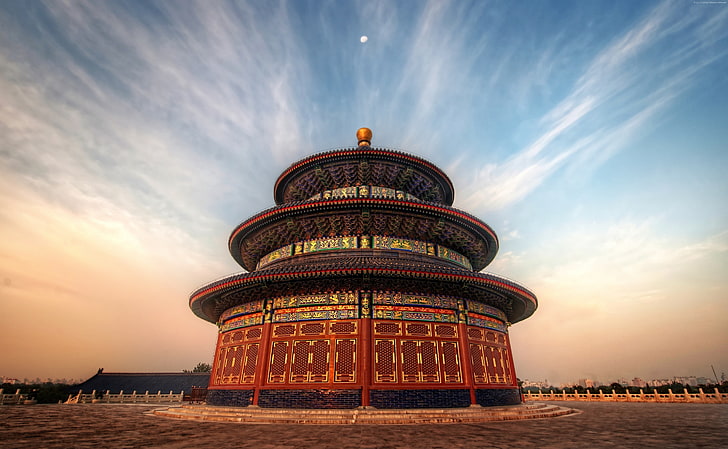 booking, vacation, travel, sunset, sunrise, The Temple Of Heaven, China, sky, clouds, HD wallpaper