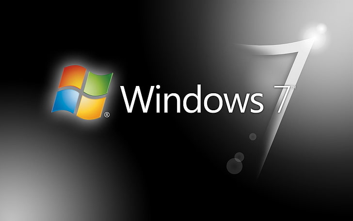 Windows 7 Black, Windows 7 logo, Computers, Windows 7, black, windows 7 wallpaper, HD wallpaper