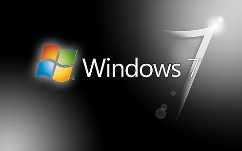 Windows 7 Black, Windows 7 Logo, Computer, Windows 7, schwarz, Windows 7 Wallpaper, HD-Hintergrundbild HD wallpaper