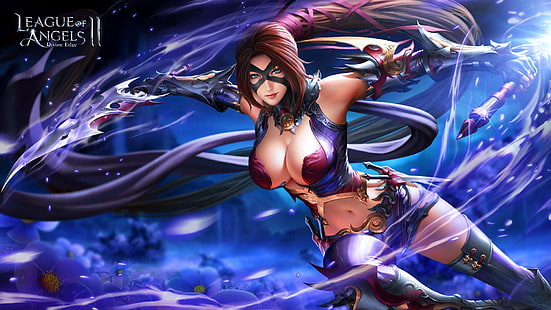 Hilda Heroes Night Blade Personnage League Of Angels 2 Desktop Hd Wallpaper  1920×1080, HD wallpaper HD wallpaper