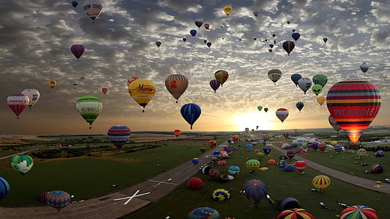 hot air balloon, HD wallpaper HD wallpaper