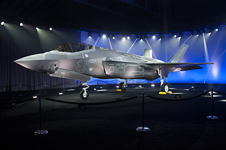 изтребител, изложба, бомбардировач, Lightning II, F-35, HD тапет