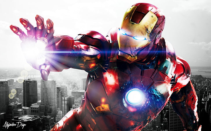 Wallpaper Iron-Man, Iron Man, Marvel Comics, The Avengers, Wallpaper HD