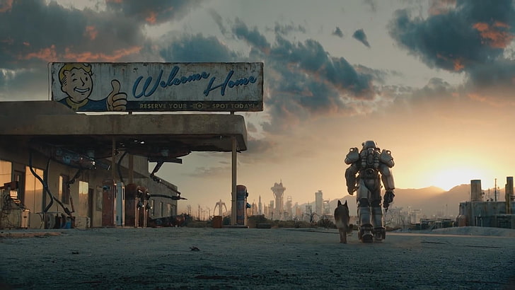 Fondo de pantalla de persona y robot, Fallout, Fallout 4, Bethesda Softworks, Fondo de pantalla HD