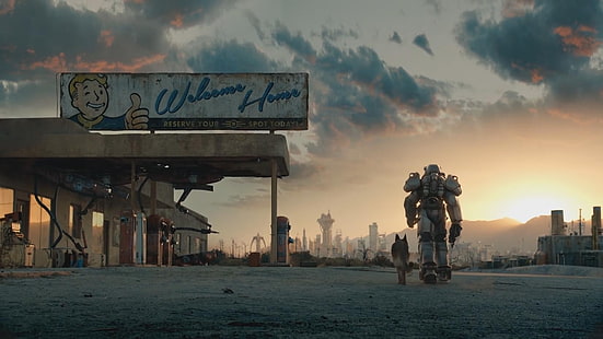 тапет за човек и робот, Fallout, Fallout 4, Bethesda Softworks, HD тапет HD wallpaper