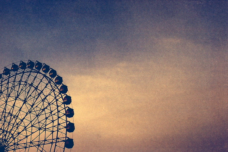 cielo, ruota panoramica, vintage, Sfondo HD