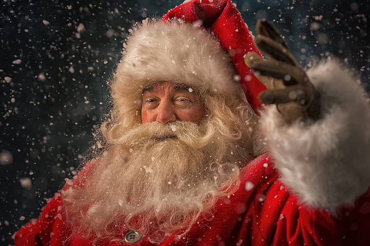 ฤดูหนาวหิมะปีใหม่คริสต์มาสซานตาคลอสสุขสันต์วันคริสต์มาสสุขสันต์วันคริสต์มาส, วอลล์เปเปอร์ HD