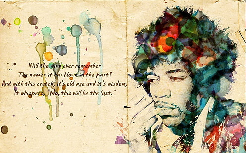 Jimi Hendrix Artwork, jimi hendrix, guitarrista, Fondo de pantalla HD HD wallpaper