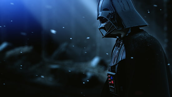 Star Wars Darth Vader digital wallpaper, Darth Vader illustration, anime, Darth Vader, Star Wars, villain, blurred, evil, science fiction, armor, movies, digital art, Sith, HD wallpaper HD wallpaper