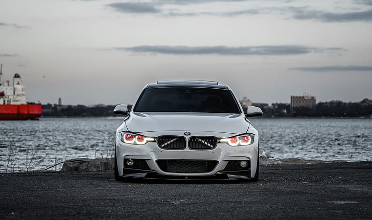 BMW, Sky, White, Evening, 330i, F80, Sight, HD wallpaper