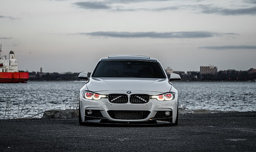 BMW, niebo, biały, wieczór, 330i, F80, celownik, Tapety HD HD wallpaper