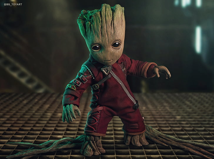 Film, Guardians of the Galaxy Vol. 2, Baby Groot, Groot, Tapety HD