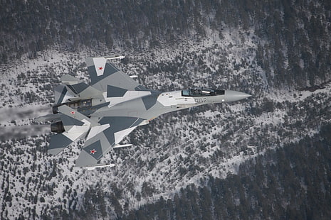 Düsenjäger, Sukhoi Su-57, HD-Hintergrundbild HD wallpaper