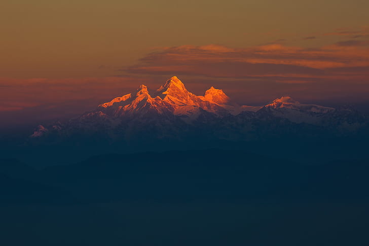 Горный хребет, Гималаи, Горы, HD обои