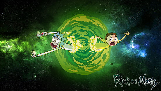  Rick and Morty, digital art, tv series, Portal, space, HD wallpaper HD wallpaper