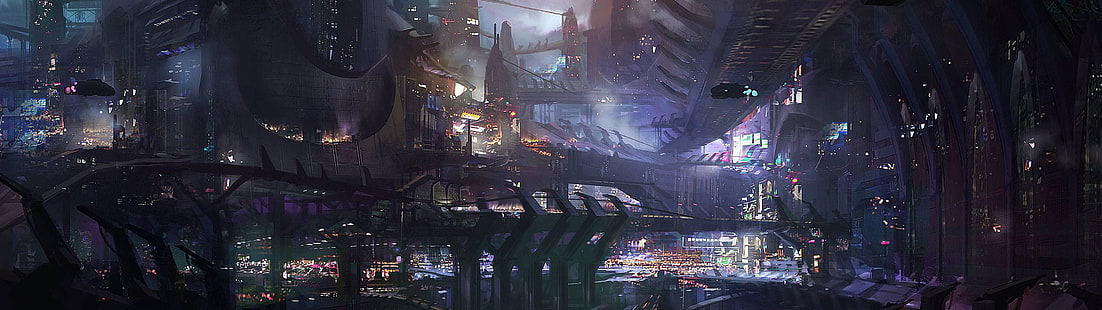 game application, gray buildings with lights during daytime movie scene, concept art, science fiction, james paick, futuristic, futuristic city, HD wallpaper HD wallpaper
