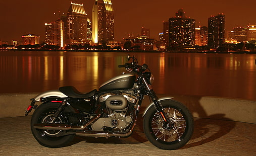 Harley Davidson Motorcycle 10, черный стандартный мотоцикл, Мотоциклы, Harley Davidson, Harley, Davidson, Мотоцикл, HD обои HD wallpaper