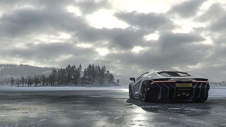 Forza Horizon 4, Lamborghini Centenario LP770-4, mobil, Lamborghini, kendaraan, supercar, video game, Wallpaper HD