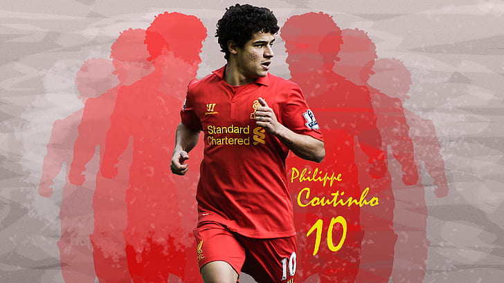 Liverpool FC, Philippe Coutinho, Brazil, Wallpaper HD