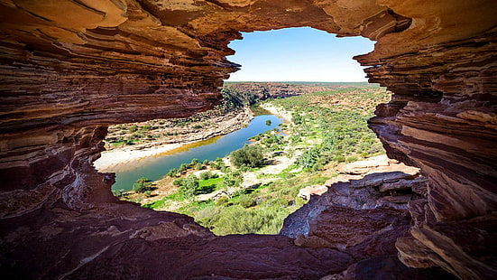 река, скалы, Австралия, национальный парк, горы, природа, HD обои HD wallpaper