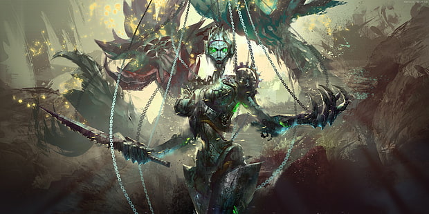 MMORPG, fantasy, Guild Wars 2: Heart of Thorns, Best Games 2015, PC, game, HD wallpaper HD wallpaper