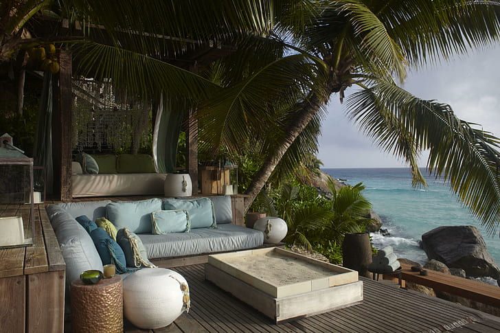 Cozy Beach Front Villa, île, vue, exotique, tropical, îles, confortable, plage, océan, villa, avant, luxe, paradis, relaxant, Fond d'écran HD