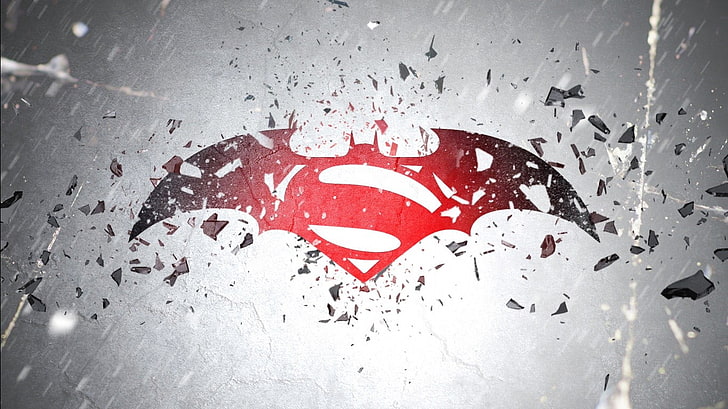 Бэтмен против Супермена обои с логотипом, Бэтмен против Супермена: Рассвет правосудия, Супермен, HD обои