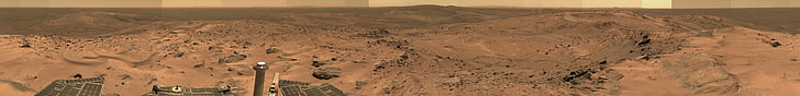 permukaan kayu coklat dan hitam, luar angkasa, Mars, sudut lebar, planet, gurun, Wallpaper HD