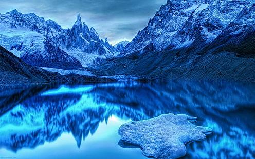 hielo、invernal、lago、naturaleza、paisaje、 HDデスクトップの壁紙 HD wallpaper