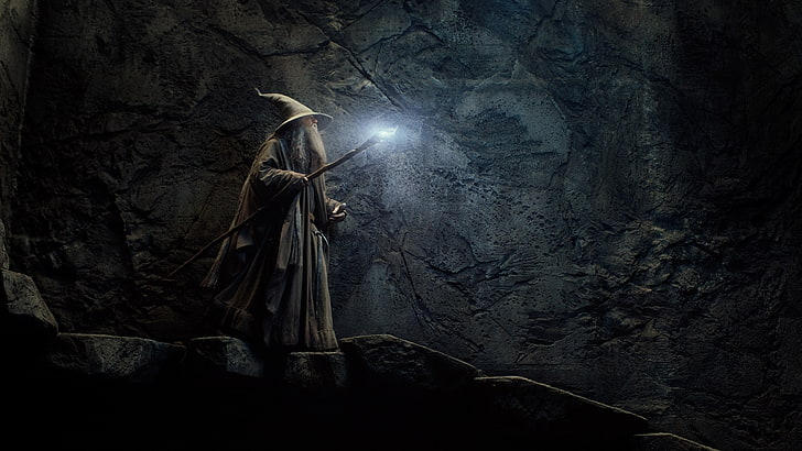 films, Le Seigneur des Anneaux, Le Hobbit, Le Hobbit: La Désolation de Smaug, Gandalf, Fond d'écran HD